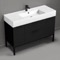 Modern Black Bathroom Vanity, 48